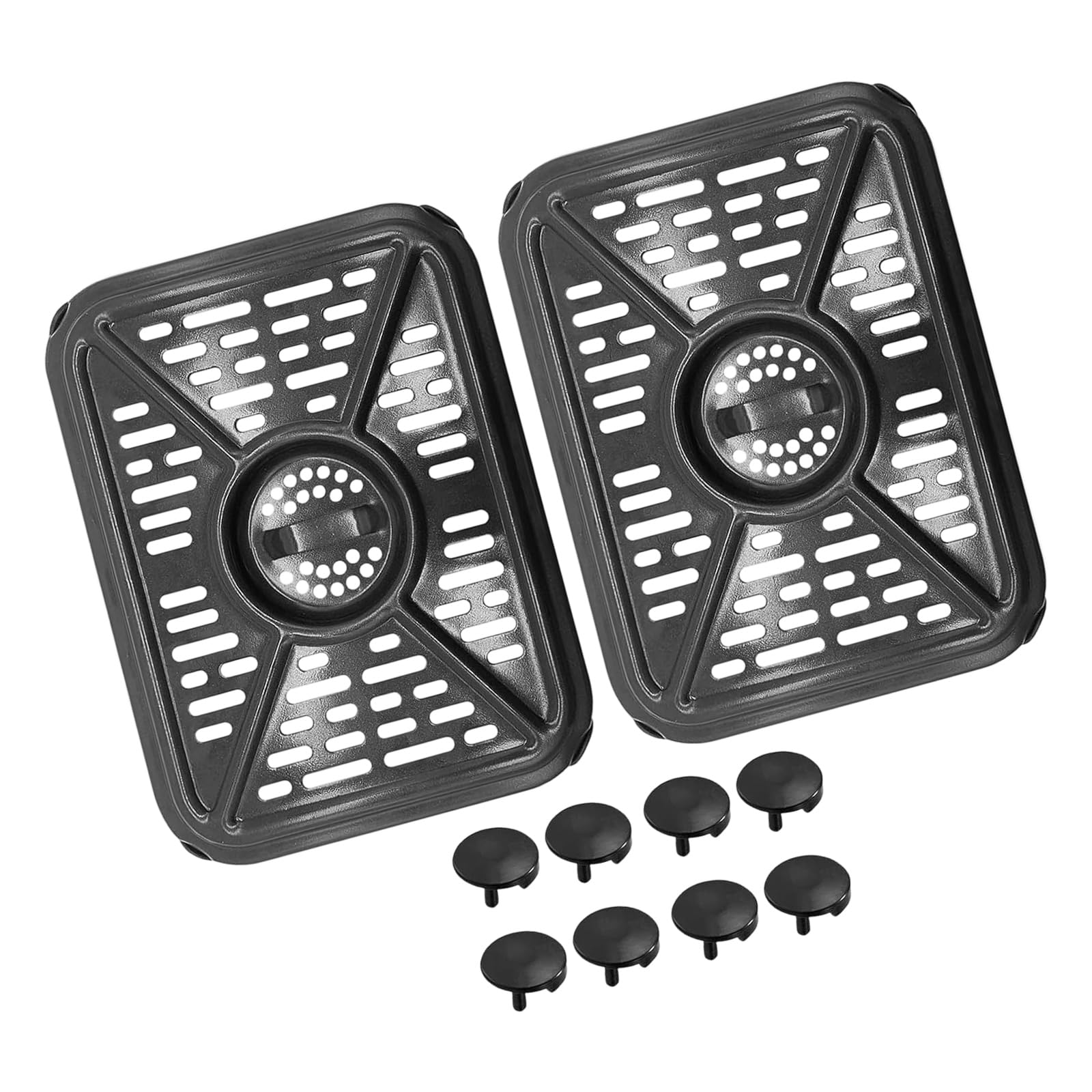 Buxuaaaa Air Fryers Basket Insert Grill Pan Replacement Baking Tray for DZ401 DZ550 Oven Safe Cooking Rack with Rubber Bumpers Dishwasher Safe