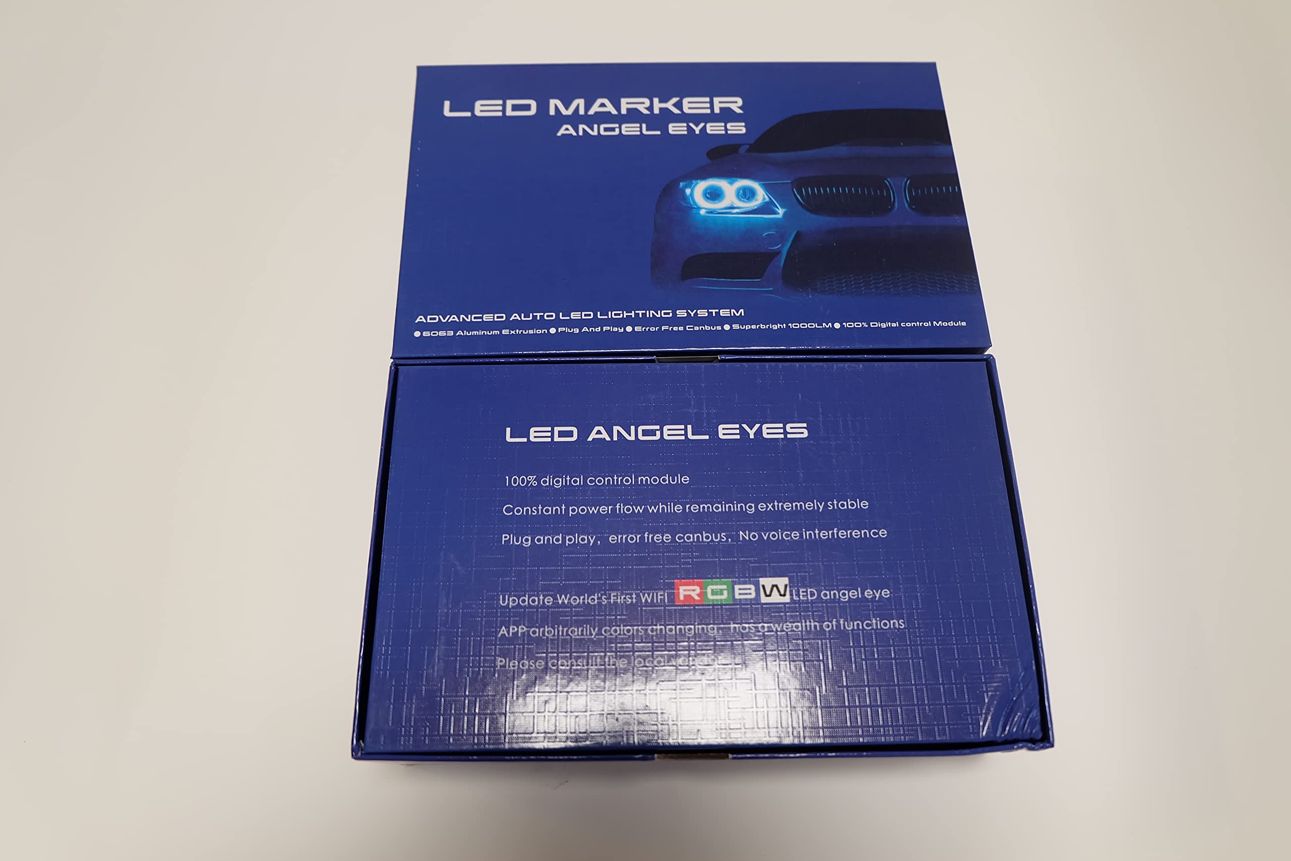 Global Fortune H8 40W LED Fari Angel Eyes per auto Kit di conversione alogeno CanBus nessun errore Luci di posizione CREE 6000K Xenon bianco