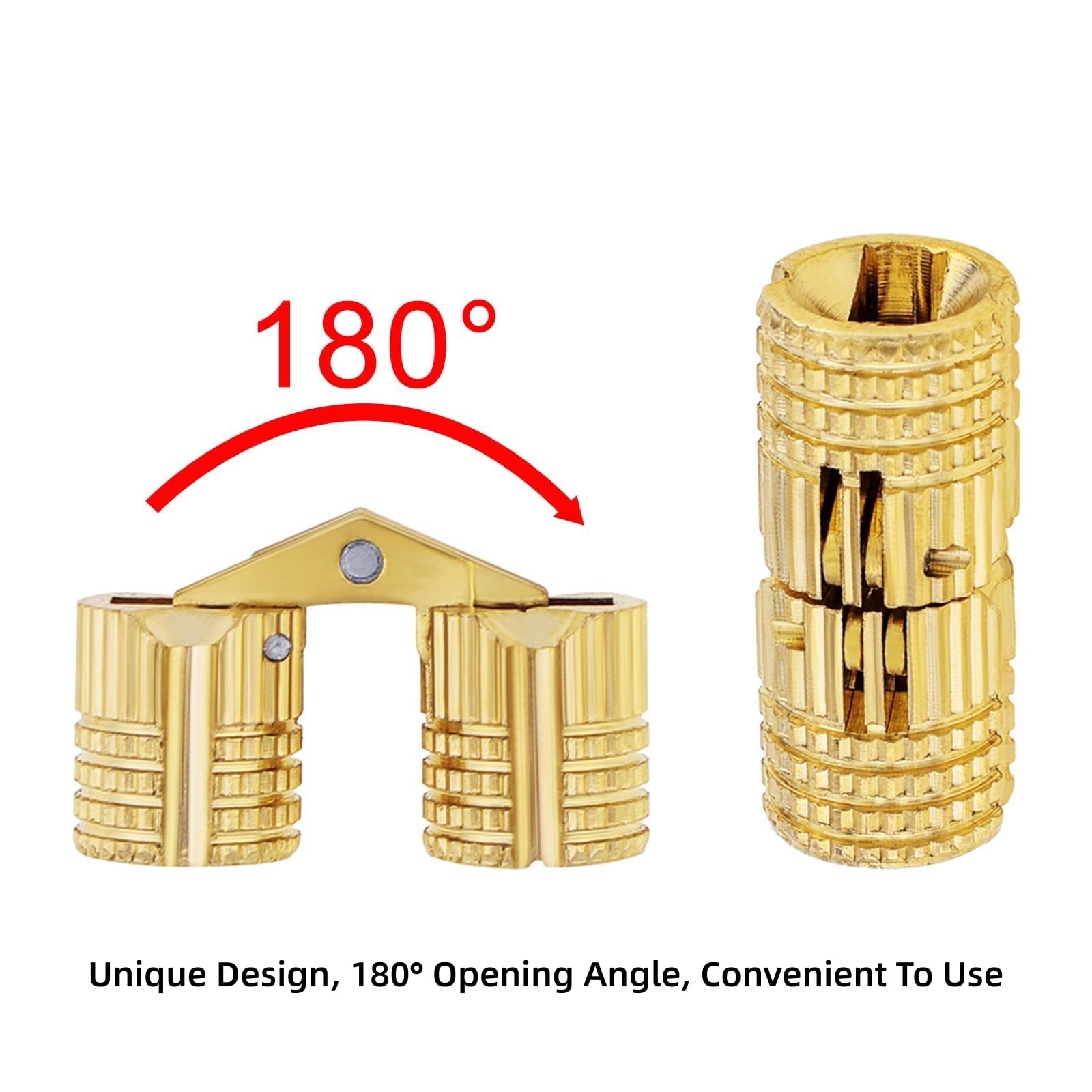 Hidden Barrel Hinges - Brass Furniture Hinges -3