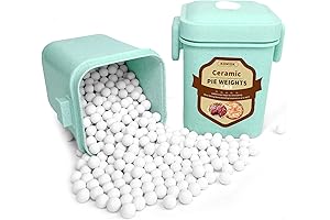 KOMIDK 1.8LB True Weights Pie Crust Baking Weights, White, Ceramic, Round Save Pie Time