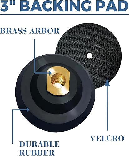 Miniatura 8 de Almohadilla de respaldo de goma de 6 pulgadas con gancho y bucle para amoladora angular, amoladora manual - eje 58"-11 6"