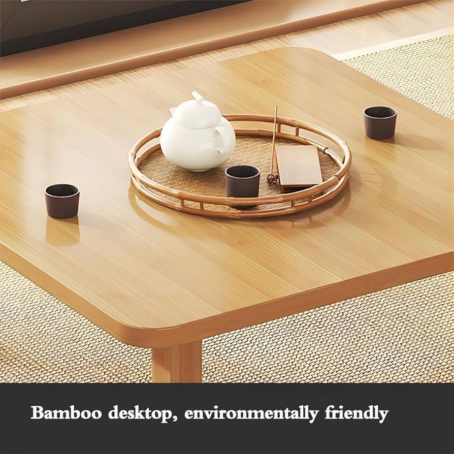 Amazon.co.jp: 折りたたみ式竹製テーブル、和風家庭用正方形竹製