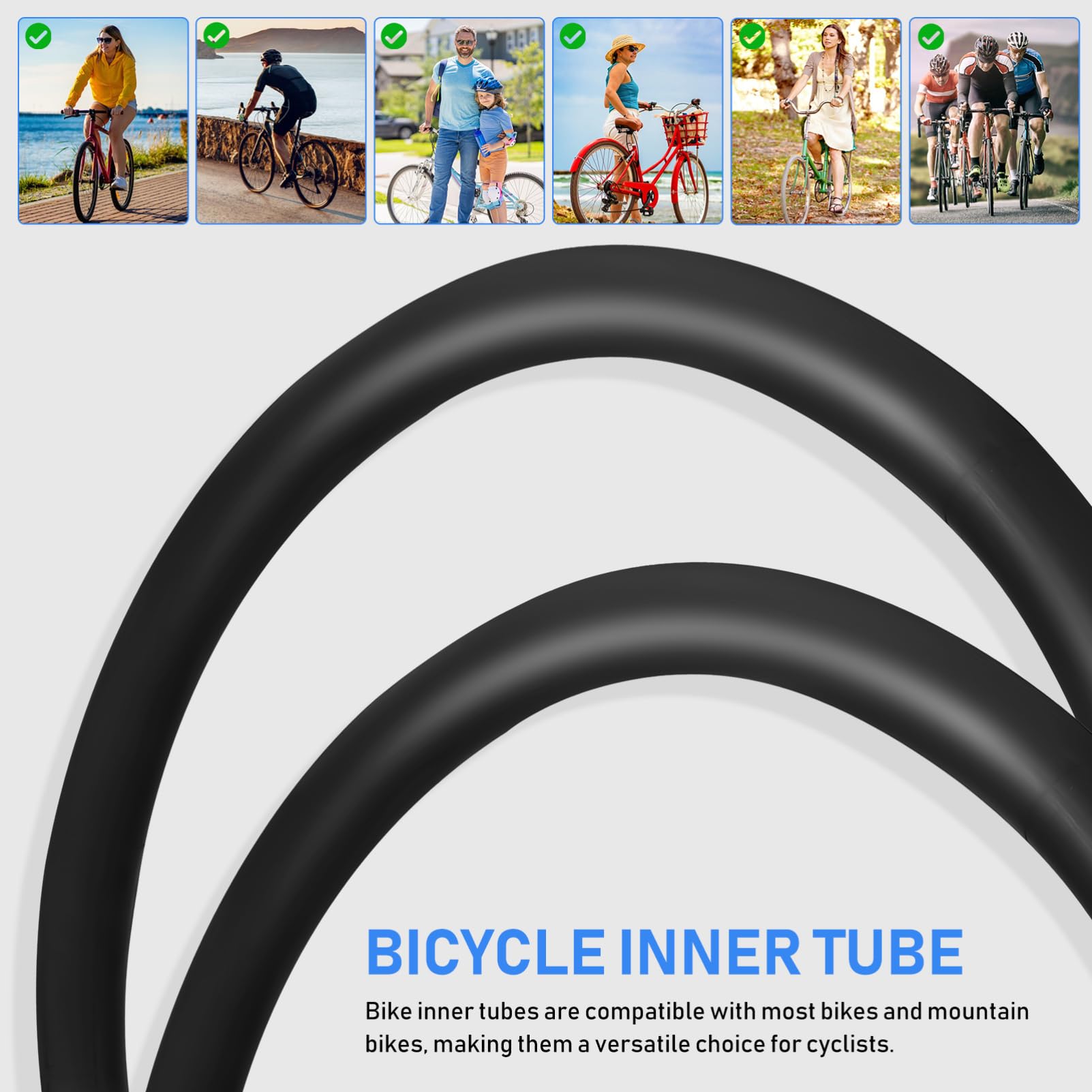 UPKOCH 2 Stück Fahrradschläuche 26x1,75/2,125 Butyl Schläuche Für Mountainbike Und Rennrad Robust Und Widerstandsfähig Ersatz Innenschlauch Für Fahrräder Fahrradreparatur Und Wartung