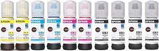 Kit 10 Refil Tinta Para Uso Epson T544 L3110 L3150 L3250 544