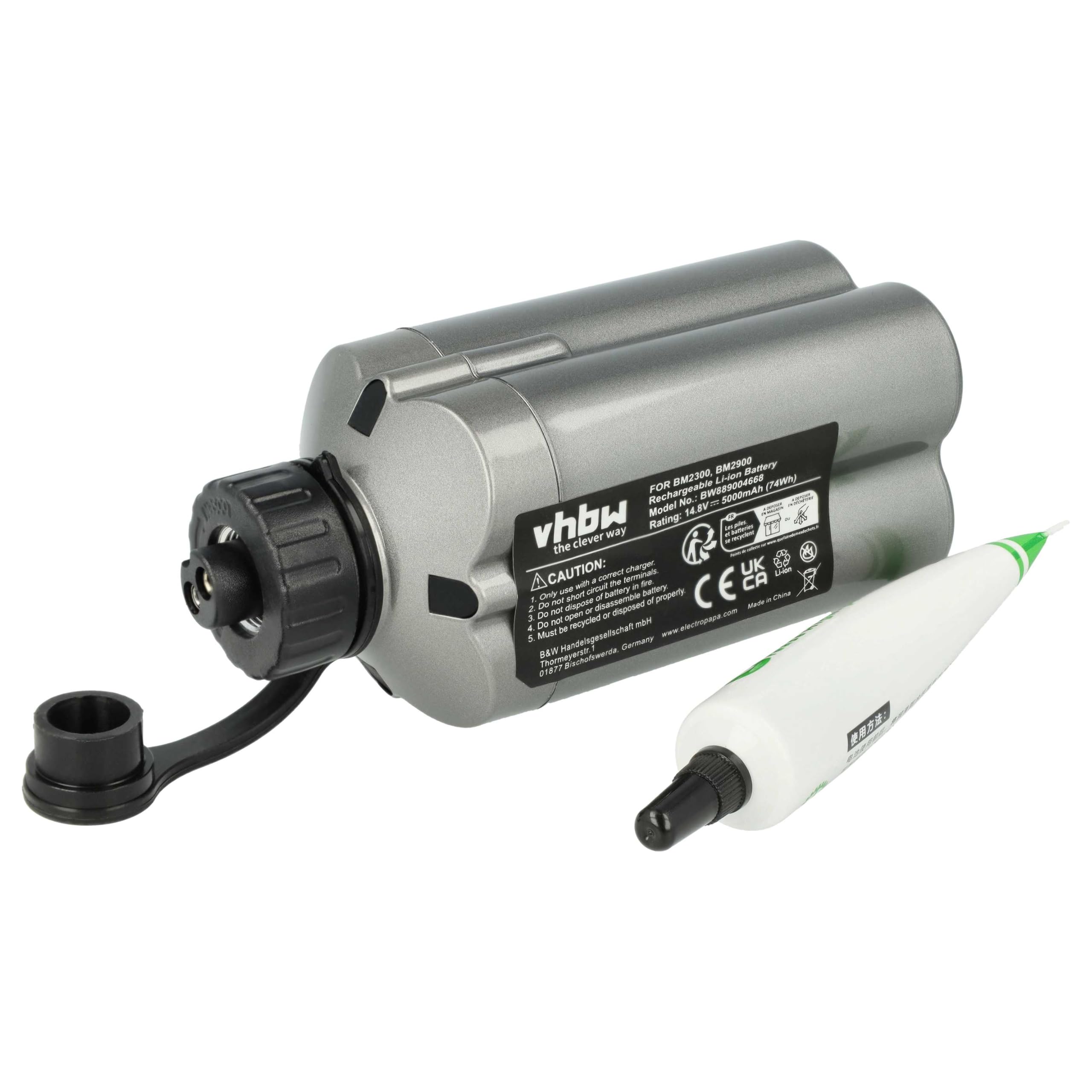 vhbw Ładowarka w zestawie bateria (5000 mAh) kompatybilna z Daiwa weitere Modelle LB150-DH, LB400, MM300, LB300MT, LB270MM, LB300J akumulatory litowo-jonowe