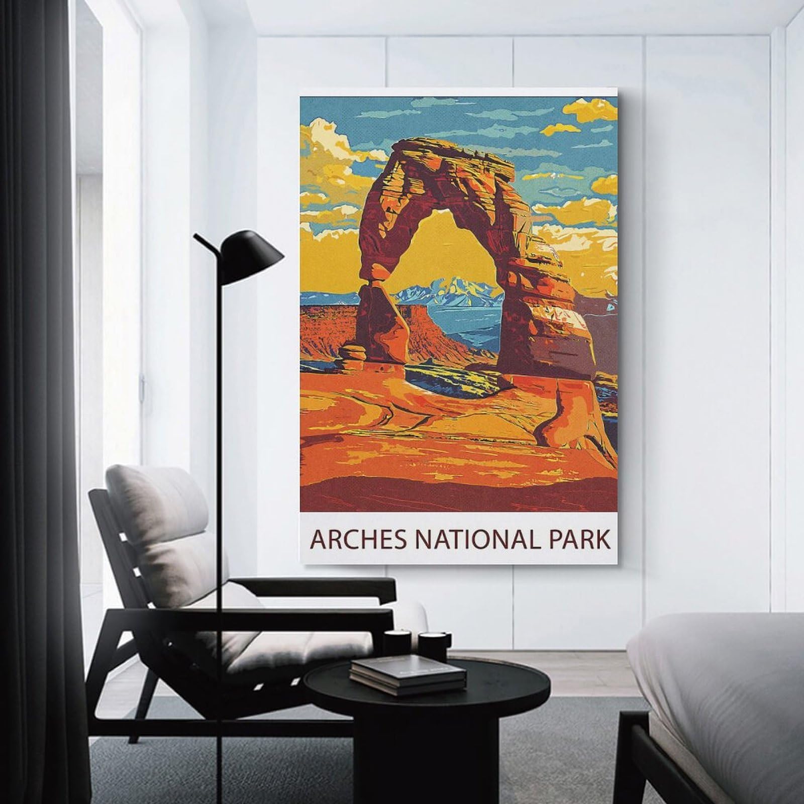 Junmoney Arches National Park Decorative Wall Artwork 24x36inch(60x90cm), for Home Lounge, Bedroom Or Reading Nook, Easy Decor for Gallery Walls