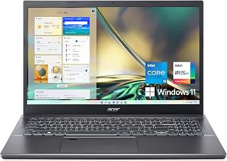 Aspire 5 A515-57-55BX Slim Laptop | 15.6" Full HD IPS Display | Intel Core i5-12450H | 8GB DDR4 | 512GB PCIe Gen4 SSD | 802.11ax Wi-Fi 6 | Thunderbolt 4 | Fingerprint Reader | Windows 11 Home