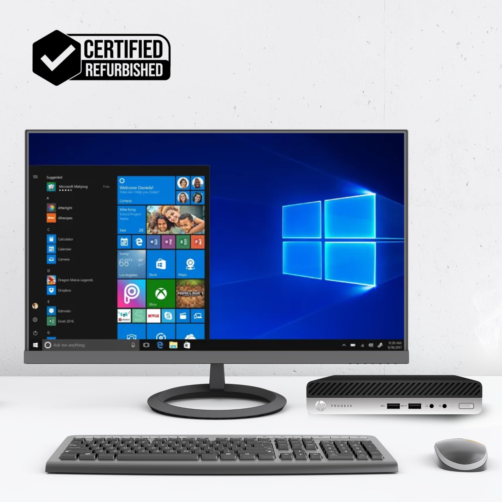 HP ミニPC i5 8500T SSD HDD WIN11 prodesk ミニPC ProDesk400G4DM i5-8500T SSD500GB Win11 Pre-Owned HP ProDesk