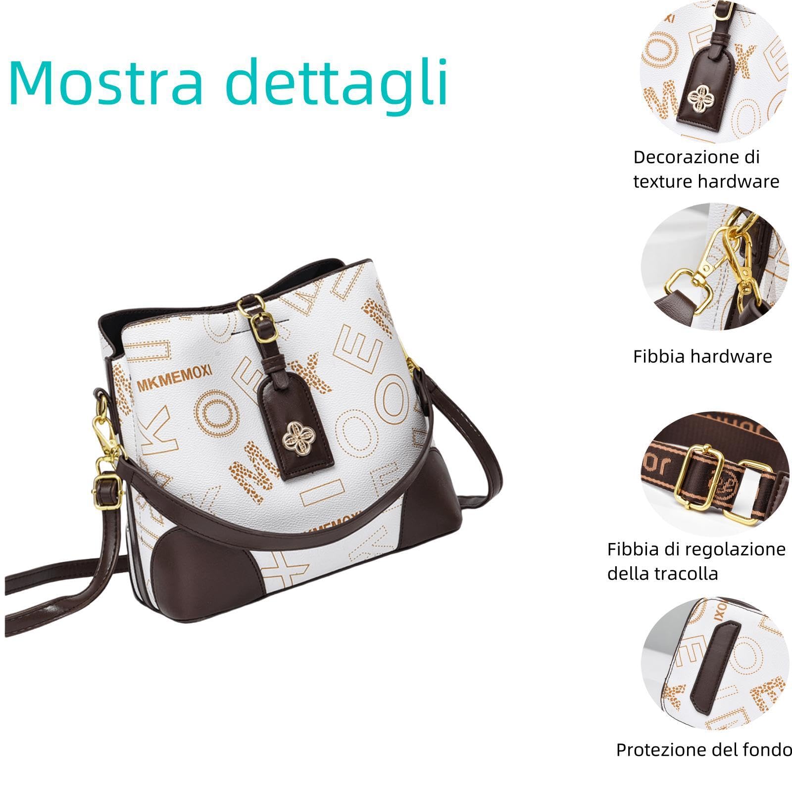 Generico Borse Delle Donne Del Borsa Delle Signore Di Sacchetto Di Spalla Elegante Borsa Femminile Tote Per Le Donne borsa in pelle PU