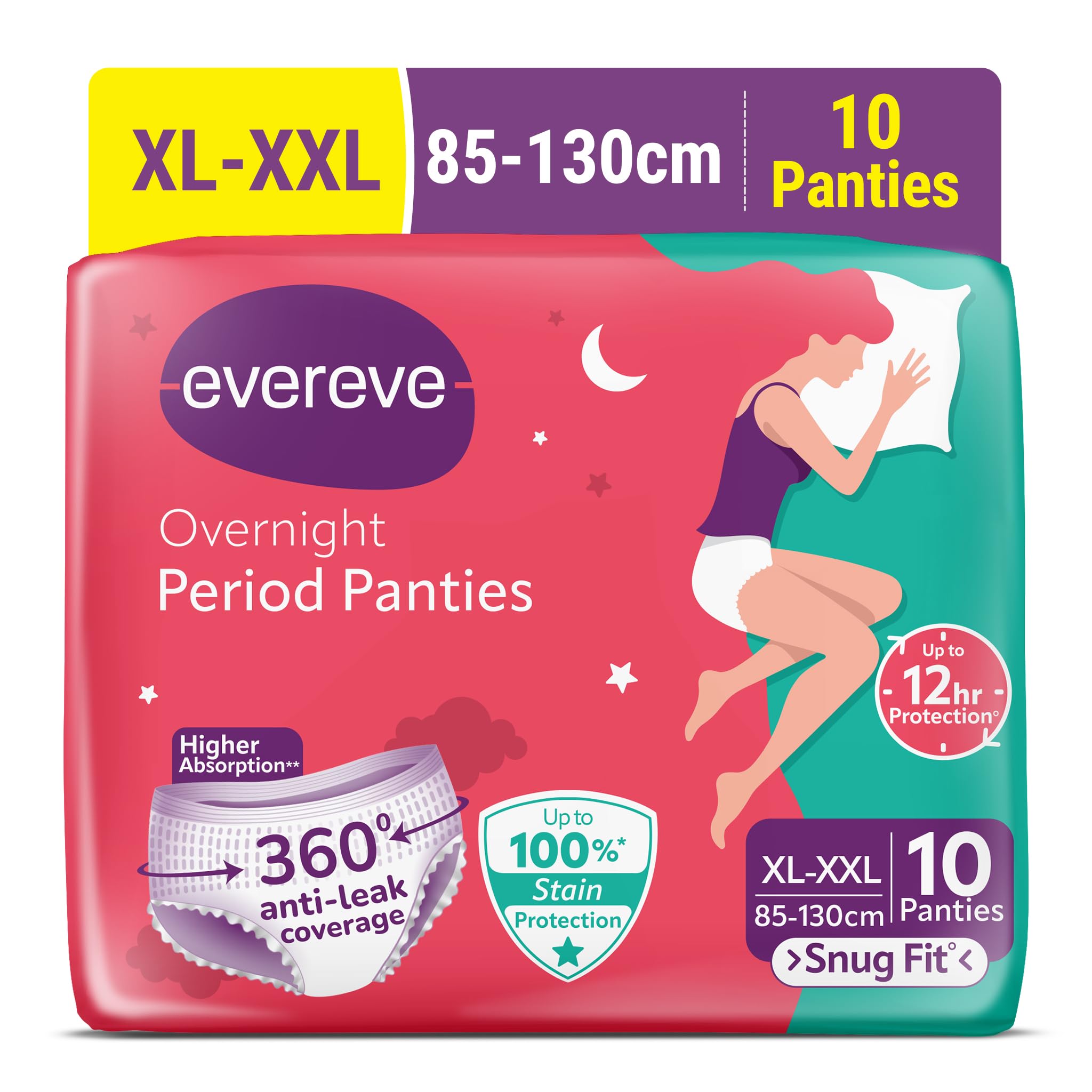 Evereve Period Panty For Girls & Women, (XL-XXL), 10 Pcs, 360 Degree Coverage, 0% Leaks, High Absorbency For Heavy Flow, Maternity Delivery Pads, Postpartum & Overnight Protection, Disposable Panty-image-9