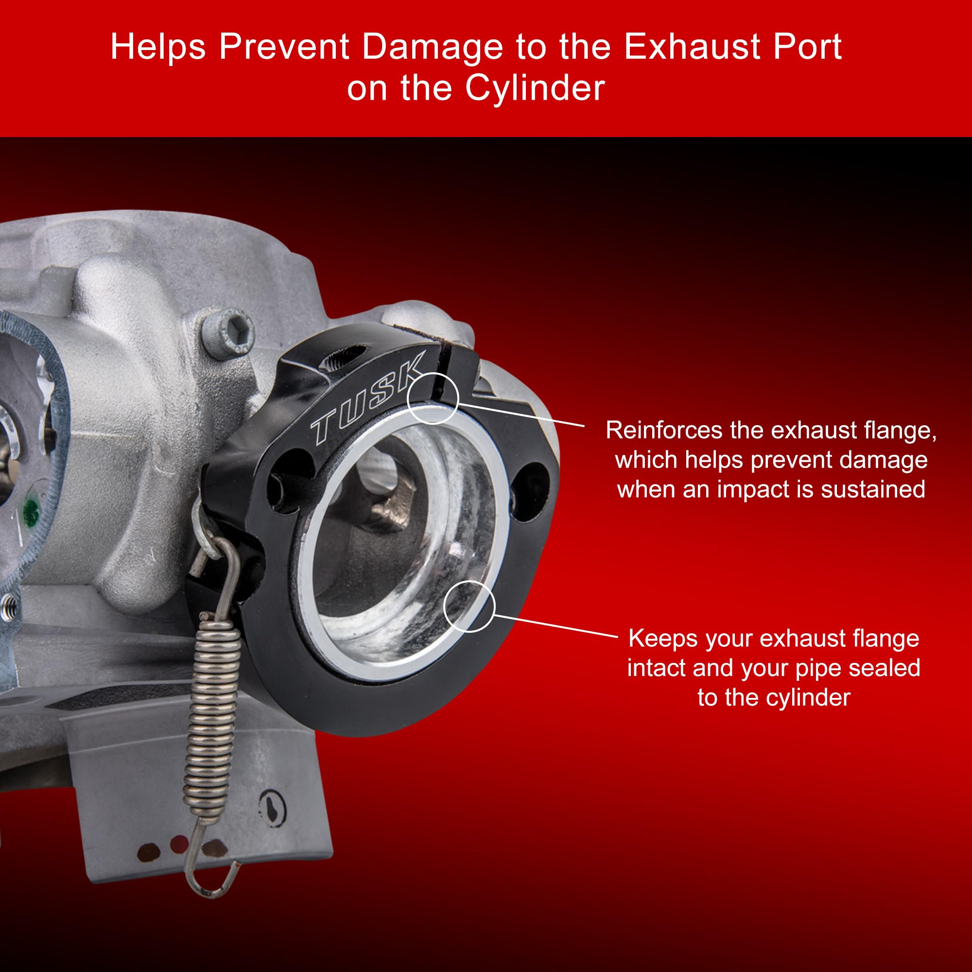 Tusk Exhaust Flange Support Compatible with KTM 300 XC 2008-2016/300 XC-W 2008-2016