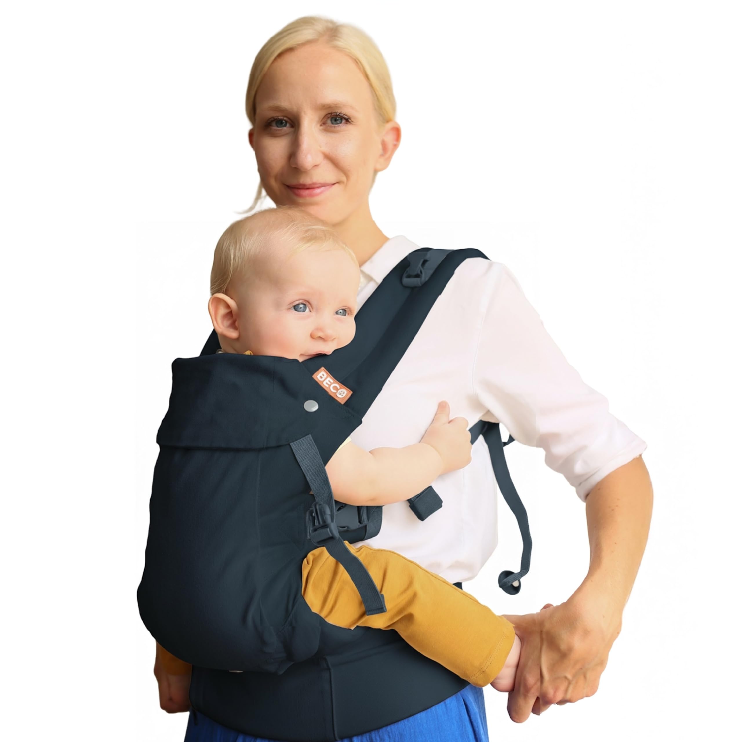 Beco Gemini Mochila Portabebés Ergonómica de 3,2 a 15,8 kg (7–35 lbs) - Posición en M, Asiento Ajustable - Mochila de Porteo para Recién Nacidos y Niños Pequeños100% Algodón (Geo Floral) — view 13