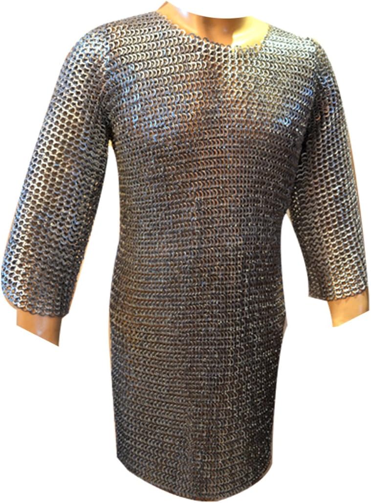 Chain Mail Hauberk Flat Riveted Washer Maille Chest 45 Large Galvanized