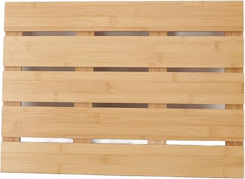 Miniatura 6 de Fydun Nonslip Bath Mat - EcoFriendly Wooden Shower Mat Bathroom, Kitchen, and Entrance - Easy, Comfortable Foot Support, Design
