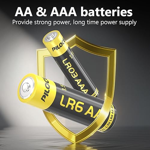 Miniatura 4 de PILOCEL Paquete de 48 pilas AA alcalinas de alto rendimiento, 10 años de vida útil, baterías dobles A con energía de larga duración para