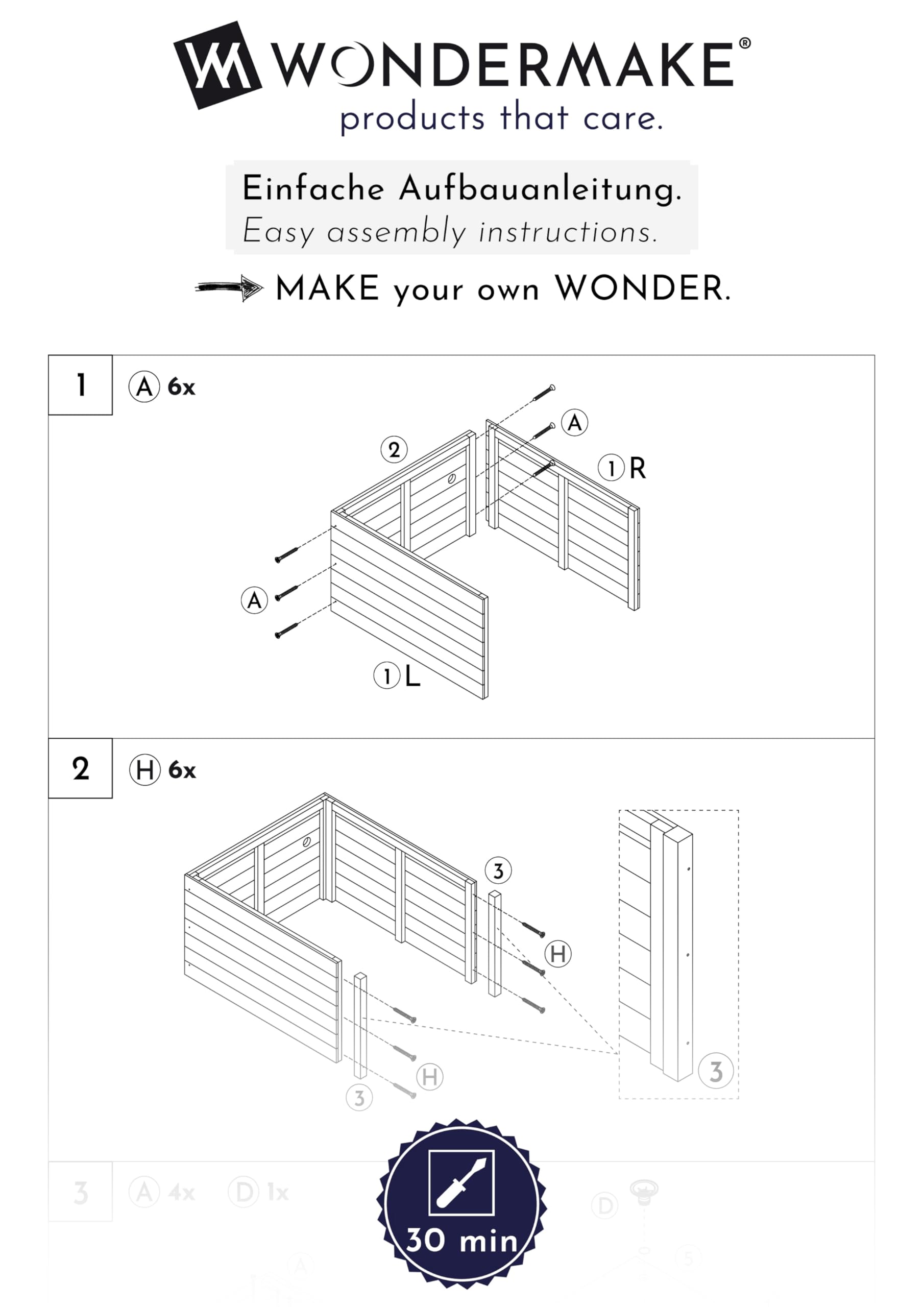 Garaje para robot cortacésped XXL universal con drenaje de agua, jardinera de madera, para robot cortacésped, cobertizo, garaje con techo plano, 78,5 x 96 x 57 cm, gris antracita y blanco