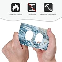 Vista 5 de Cubierta de Pared de Interruptor y Toma de Corriente de 1 Gang de Patrón Texturizado de Mármol Turquesa Oscuro Azul Gris Moderno Abstracto de Lujo