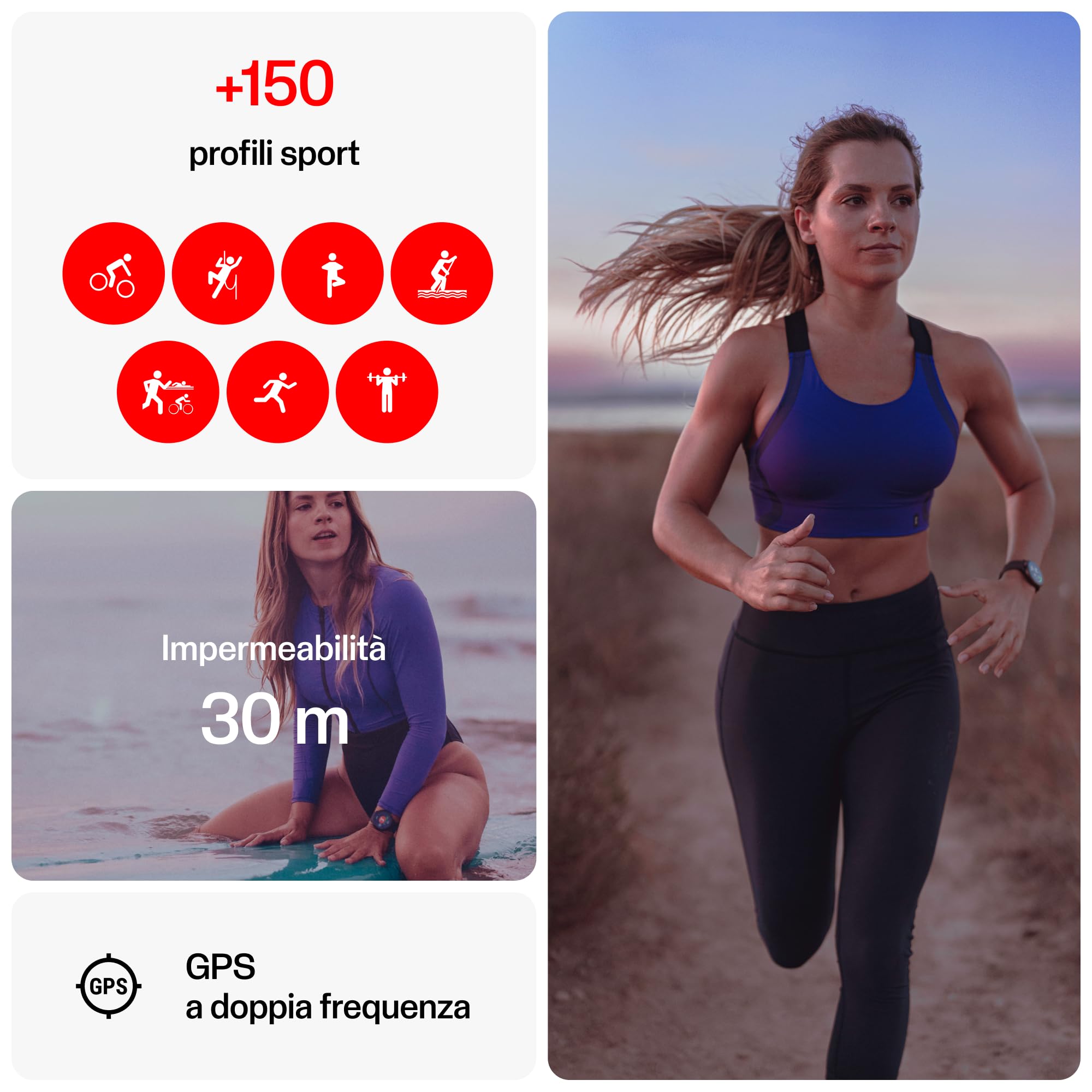 Polar Ignite 3 - Smartwatch con GPS per fitness con cinturino in filo intrecciato nero, analisi del sonno, display AMOLED, activity tracker 24/7, FC, allenamenti personalizzati e guida vocale