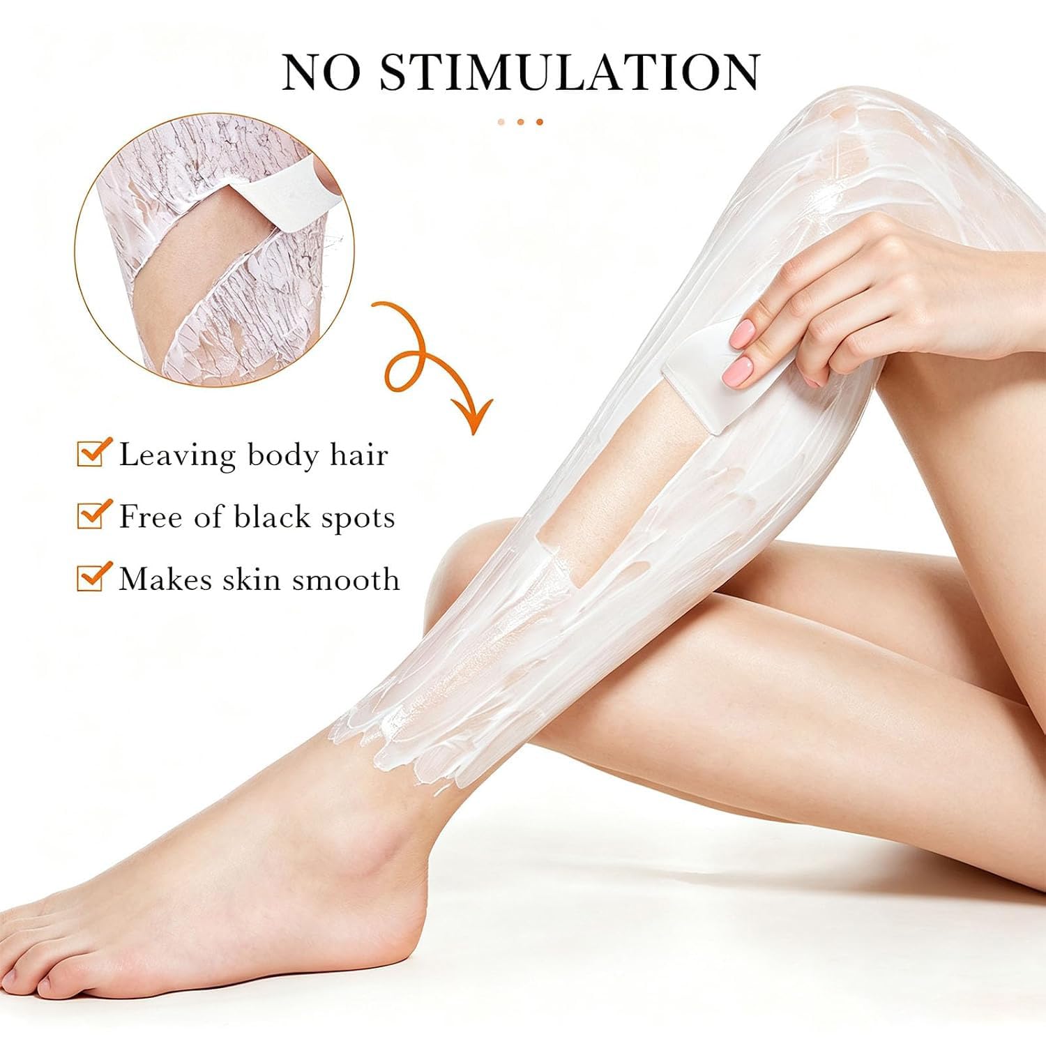 Mousse depilatoria lisciante e setosa, depilazione delicata e indolore per il corpo femminile, crema depilatoria per pelli sensibili, mousse depilatoria efficace, adatta per zone come braccia (5PCS)