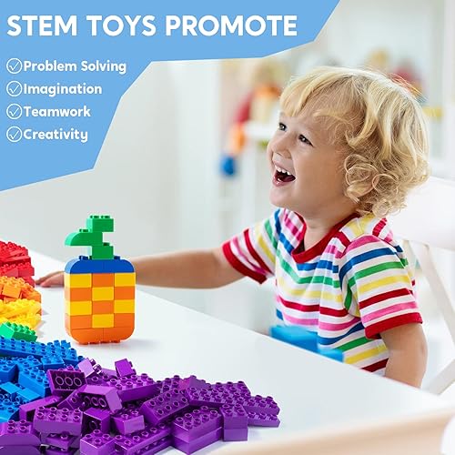 Miniatura 4 de JOYIN Juego de 180 bloques de construcción para niños juego de bloques básicos para niños pequeños grandes gigantes clásicos juguetes para niños y