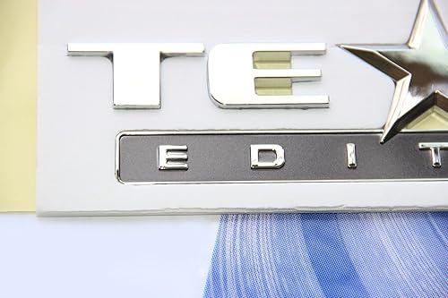Miniatura 3 de Yoaoo Paquete de 3 insignias cromadas OEM de Sierra Texas Edition compatibles con Silverado 2007-2019 y paquete de 3 (plateado 2)