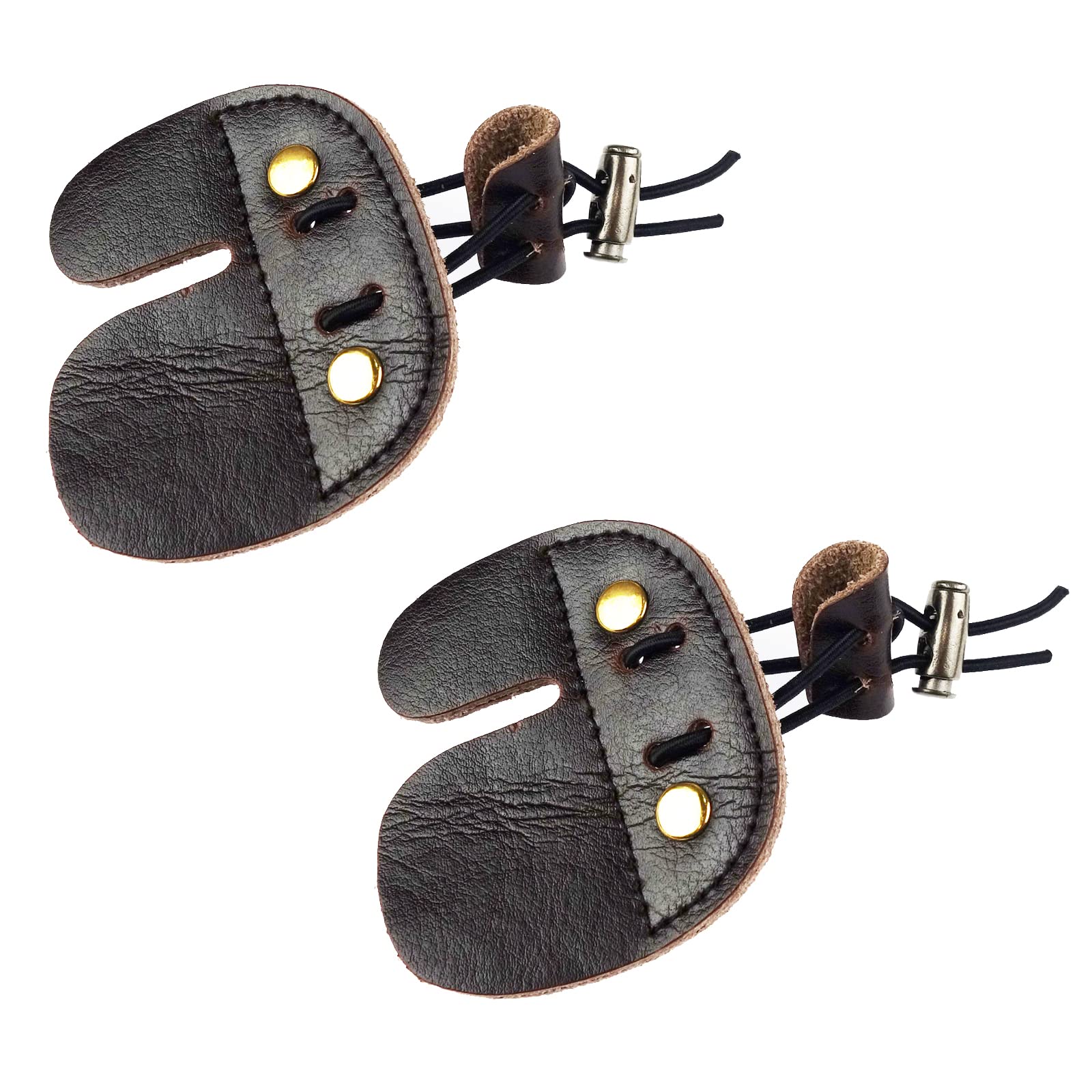 2 Pack Leather Archery Finger Tabs Archery Finger Guard for Shooting Practice Gear,Right Hand