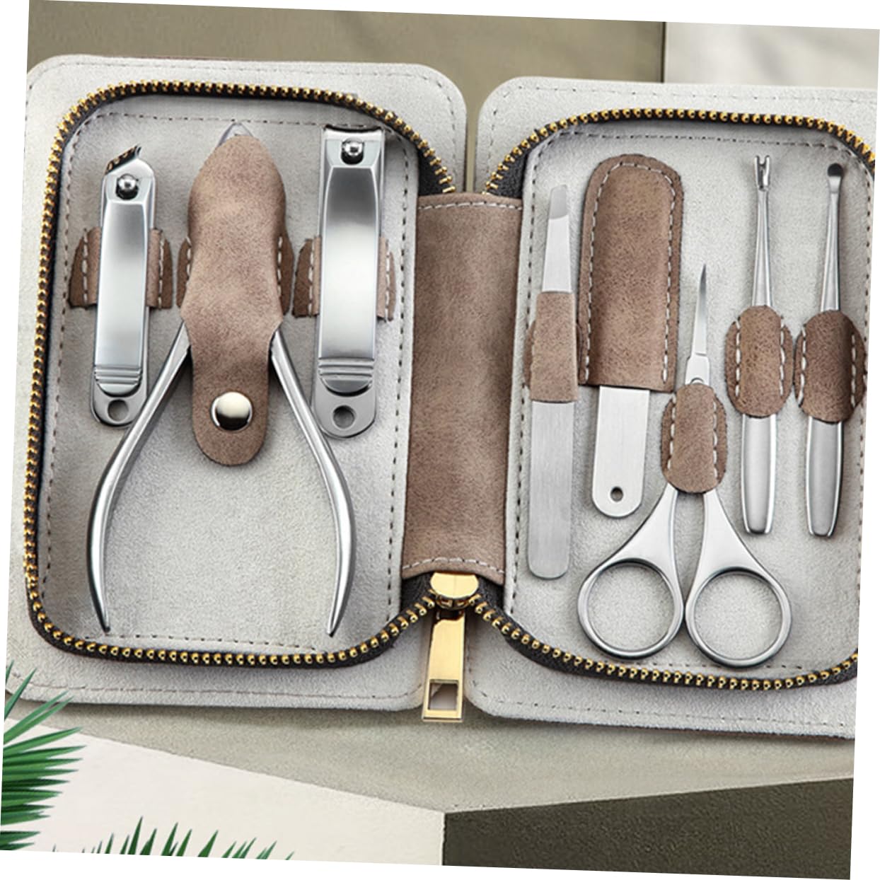 Kit de Coupe-ongles 8 Pièces en Acier Inoxydable pour Adultes