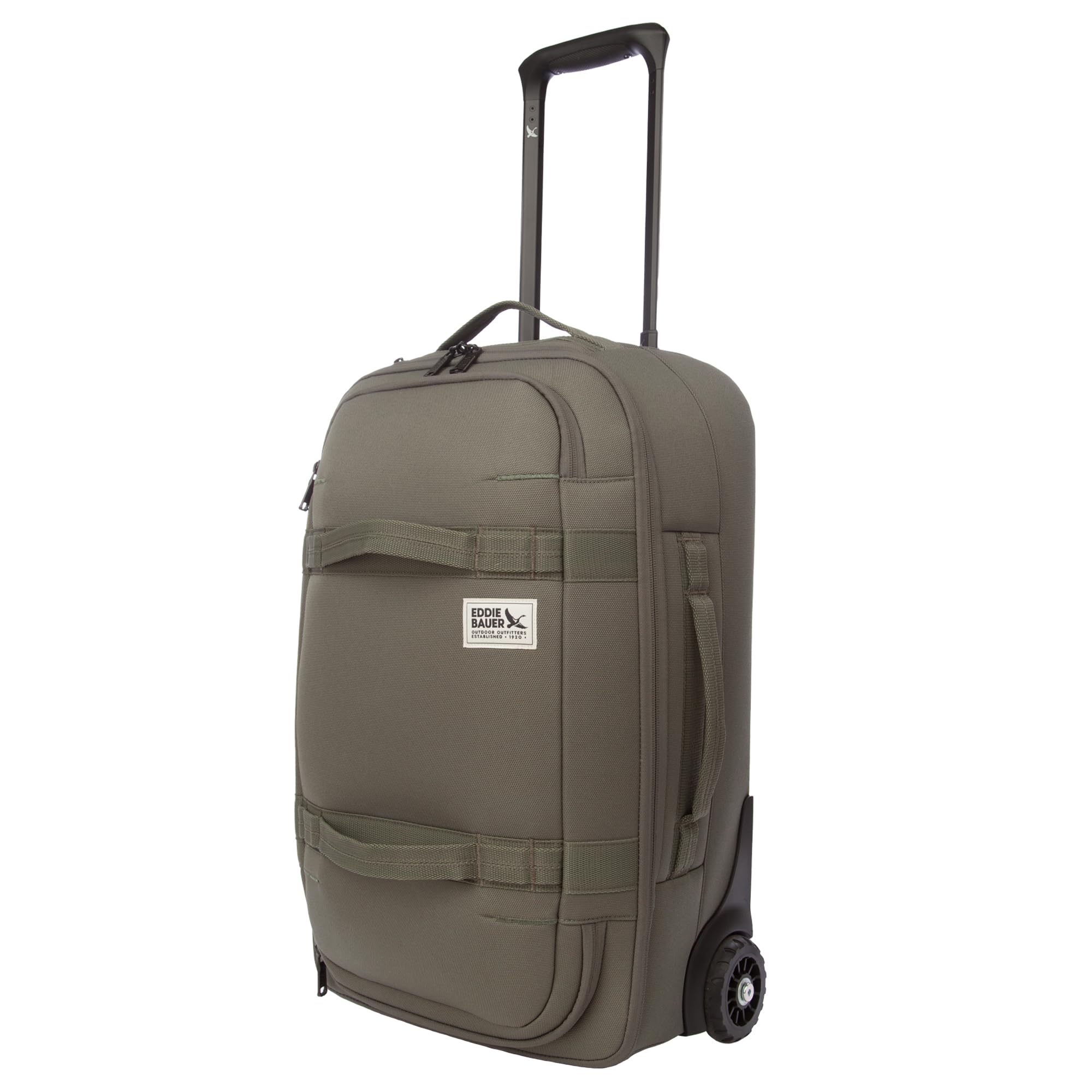 Eddie Bauer Excursion Traveling 22 Rolling Duffel Bag with Lightweight Telescopic Handles and Rugged Wheels - 40L, Spruce