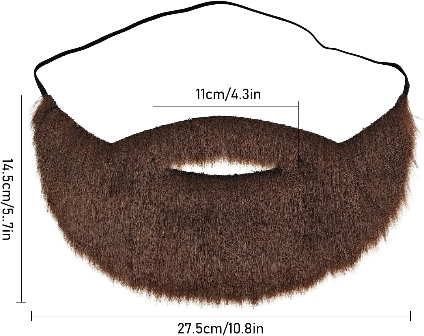 Fake Beard and Mustache, Men's Beard for Male Makeup, Adult Role Play Carnival & Holiday Party Costume