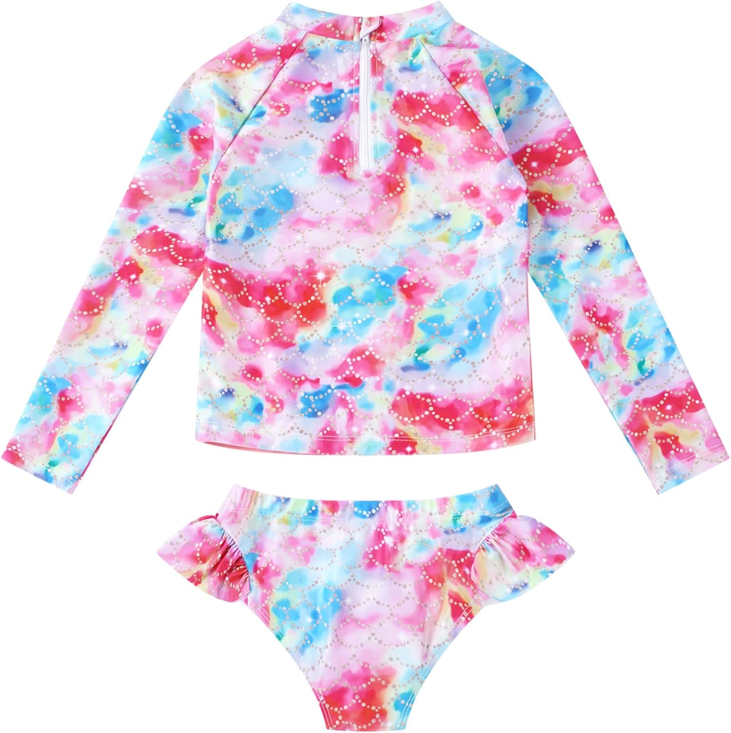 Freebily Baby Child Girls Two Piece Tankini Swimwear Summer Beachwear Rash Guard with UPF 50+: Clothing, Shoes & Jewelry