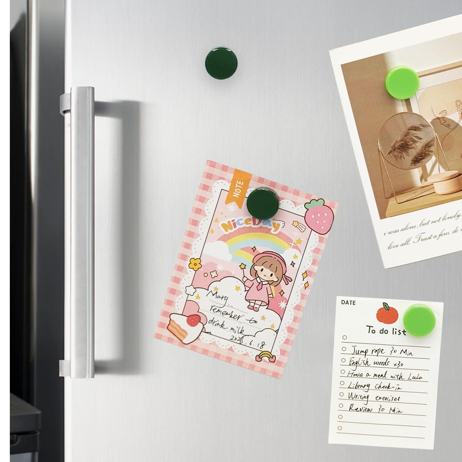 10 Calamite Frigorifero Piccole E Potenti - Magneti Rotondi Per Lavagna E Superfici Metalliche - Foto 5