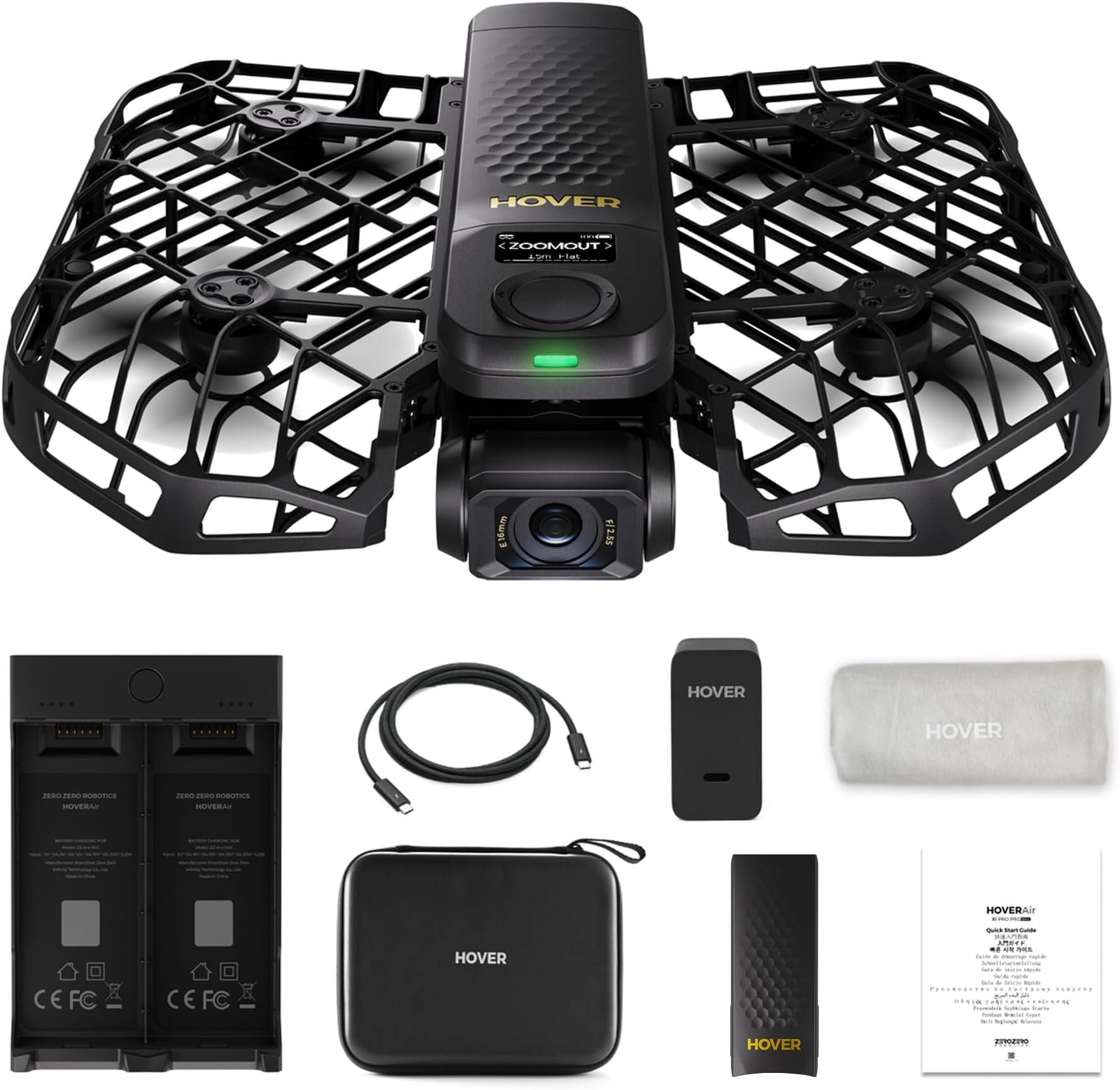HOVERAir X1 PROMAX Basic Combo, 8K Action Flying Camera, Foldable Drone | 42 KM/H Follow Speed, 10+ Fully Automatic Flight Modes, Fly Anywhere with OmniTerrain, Smooth Capture 2.0