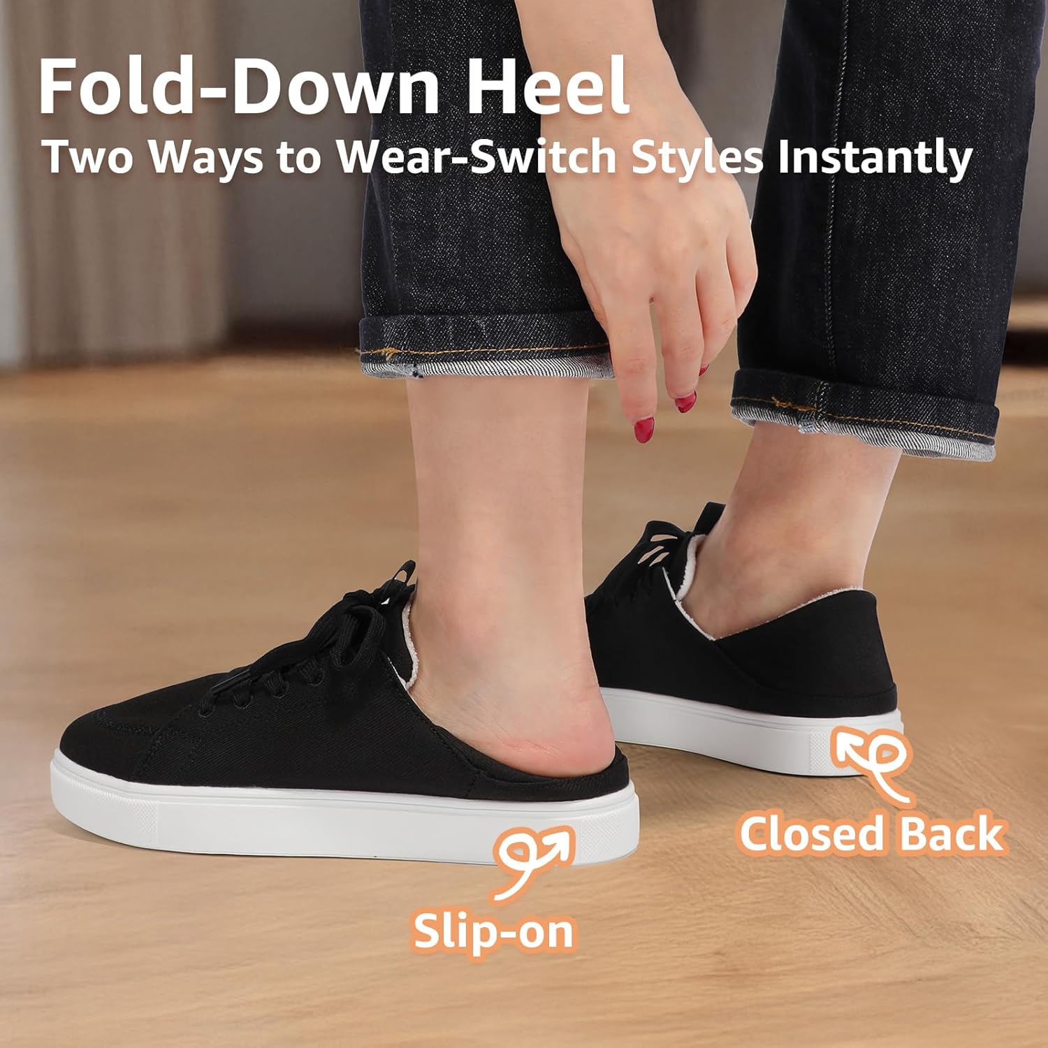 STQ Womens Orthopedic Casual Sneakers Arch Support | Foldable Heel Tennis Shoes | Business Lightweight Comfort - Image 4