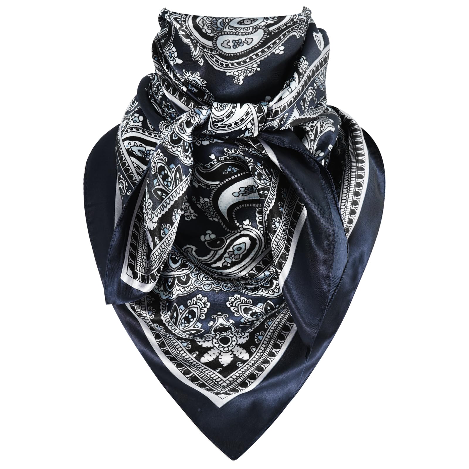 DAMILY 90 x 90 cm Wild Rag Cowboy-Schals für Herren, Kopftuch Sommer Großes Rancher-Halstuch mit seidenartigem Gefühl, Übergroßes Western-Bandana