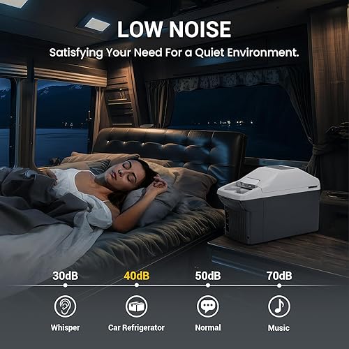 Miniatura 7 de Refrigerador y calentador portátil para automóvil de 9 cuartos (9 litros), enfriador termoeléctrico de 12 V para automóviles, camiones, campamentos,