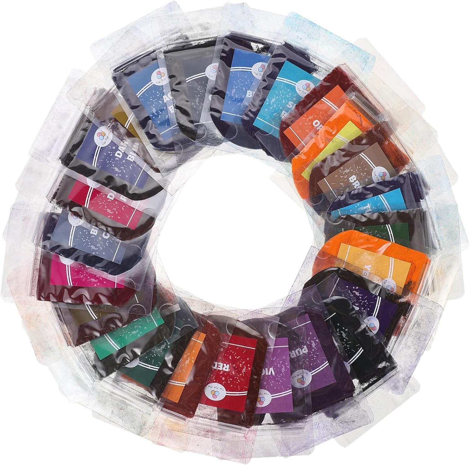 Gatuida Color Tie Dye Powder Packets DIY Fabric Dye Bright Color Powders for Adults Handmade Tie Supplies Party Craft Arts
