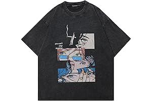 RAPIDSTREET Men's Washed T-shirt - Harajuku Streetwear