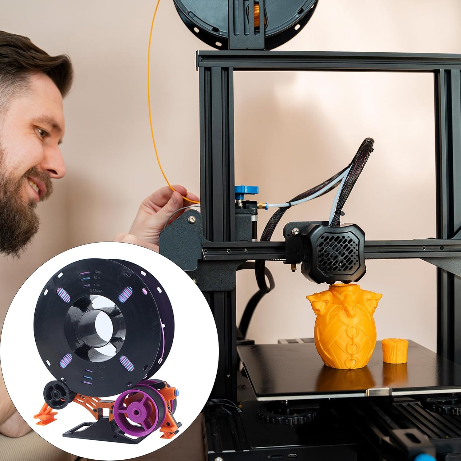 ordinarYone For Filamentalist Passive Filament Driven Rewinder Unit Set Passive Rewinder For 3D Printer Heavy Duty