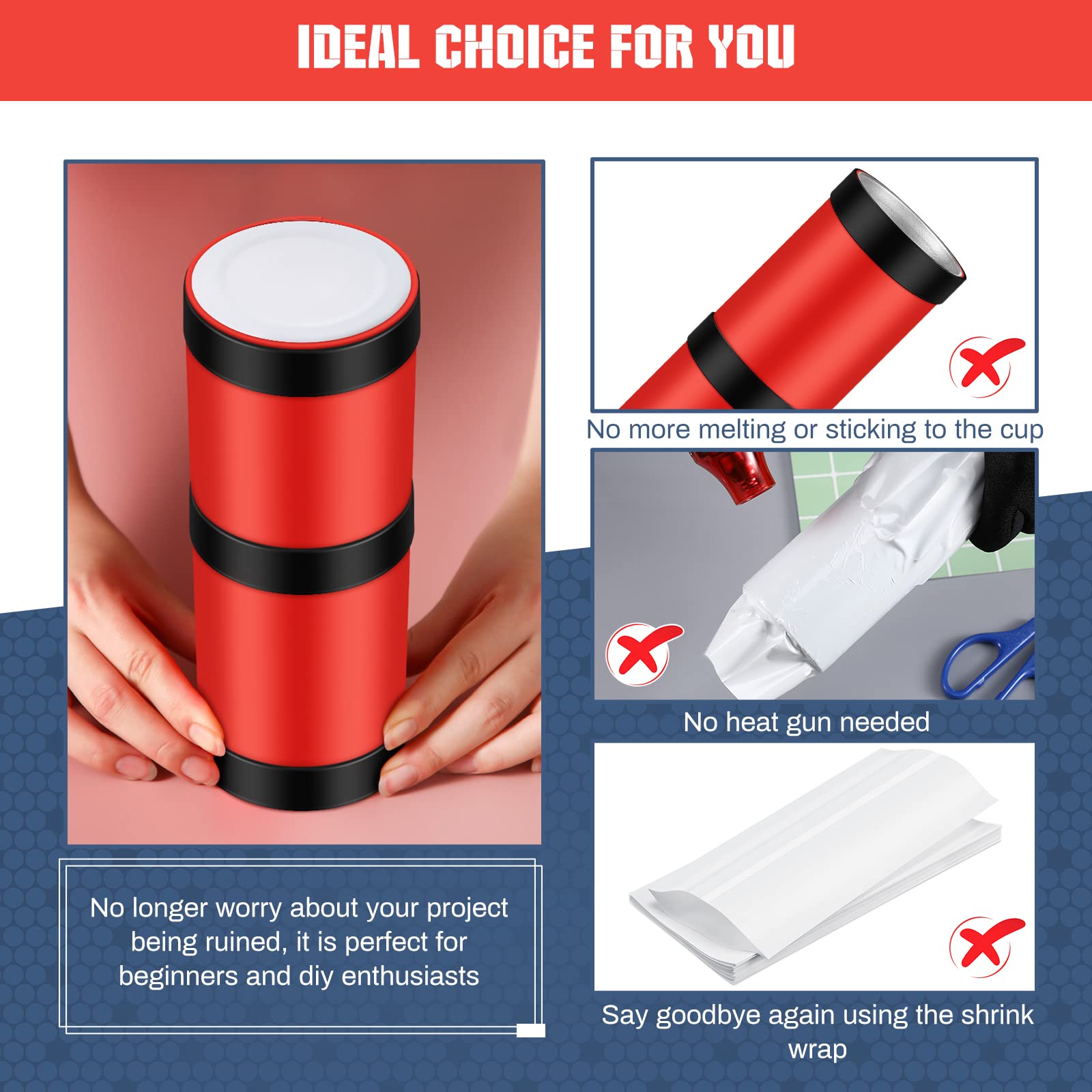 12pcs Sillicon Bands For Sublimation Tumblers Heat Resistance Sublimation Paper