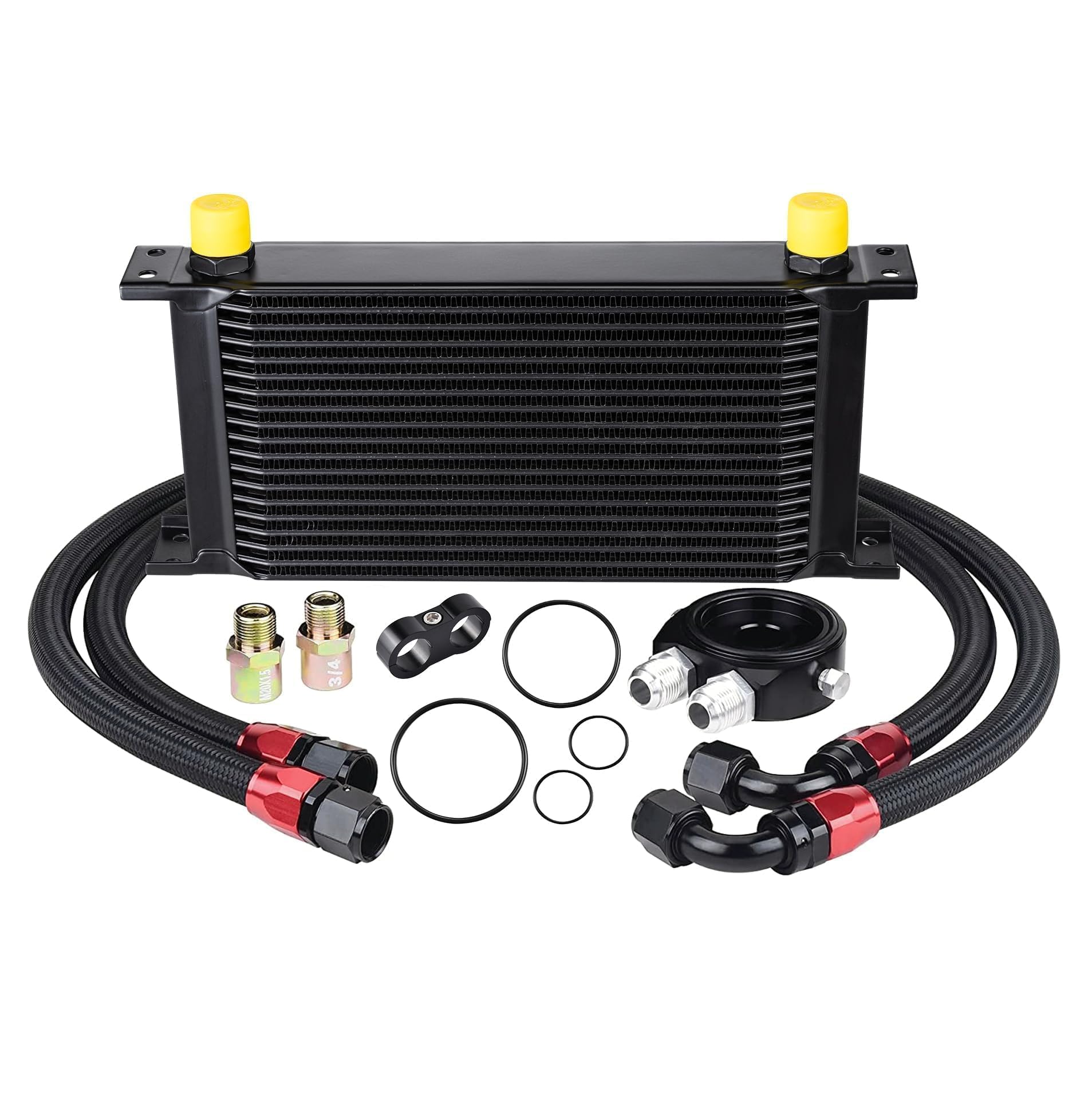 EVIL ENERGY 19 Row Oil Cooler Kit, 10AN Engine Cooler Radiator Universal
