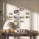 Heimlove Collage Picture Frames Set of 12，White Photo Frames for Wall Gallery Decor, Two 8x10, Two 6x8, Four 5x7, Four 4x6 Picture Frames for Multiple Photos