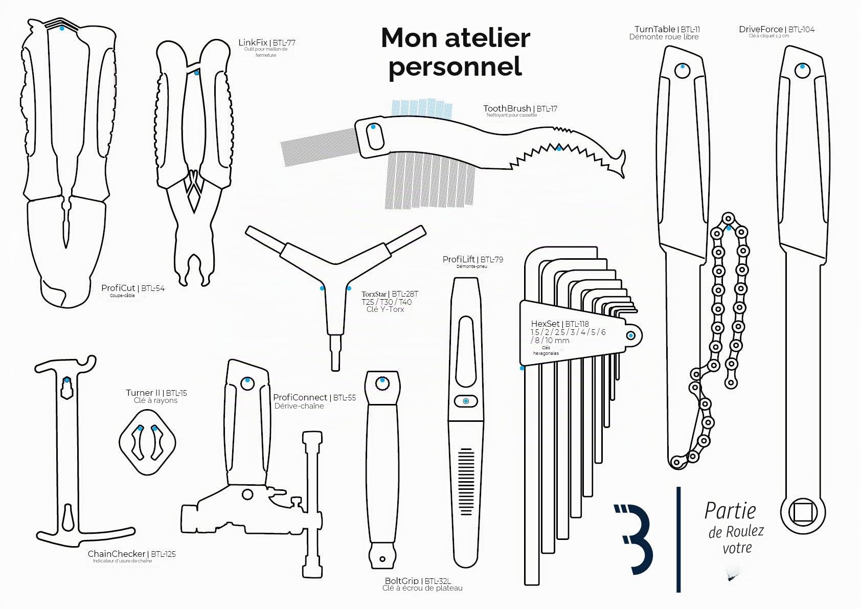 BBB Outil de pignon de vélo T-Rex Grip avec pince à cassette 11-26 dents Convient BTL-122 Tourne-roue libre