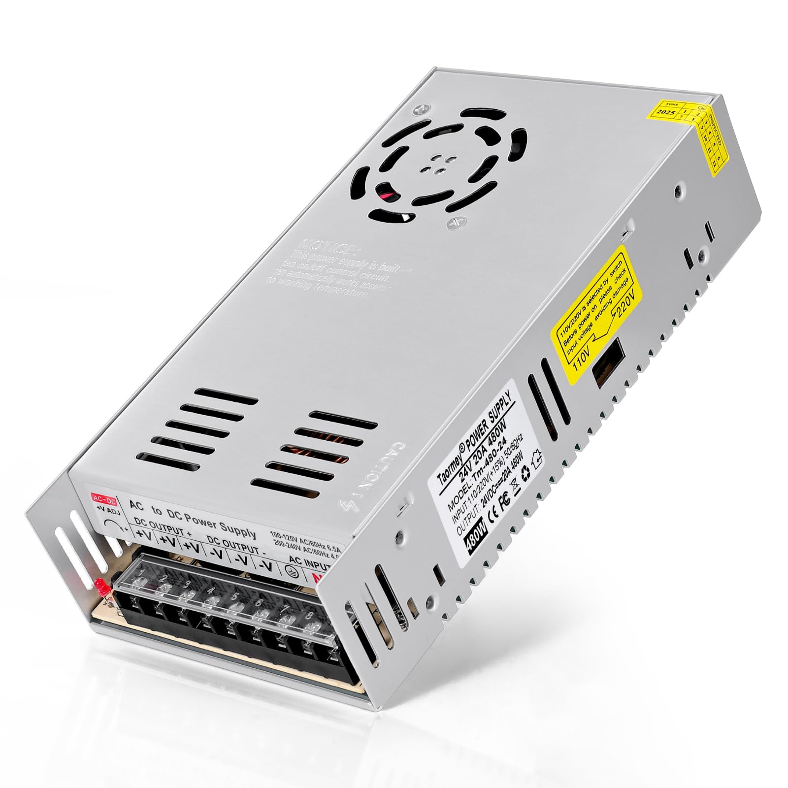 Amazon.com: Taormey 24V 20A Power Supply Adapter, AC 110V/220V to