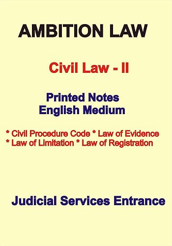 Ambition Civil Law-2 Printed Notes In English For Judicial Services Entrance