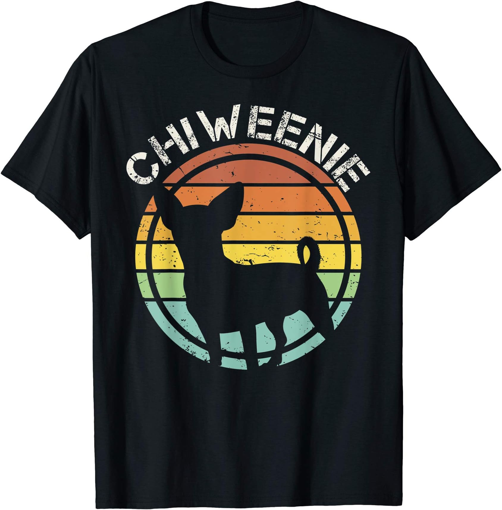 Cute Retro Chiweenie Silhouette Gift design for Chiweenies T-Shirt