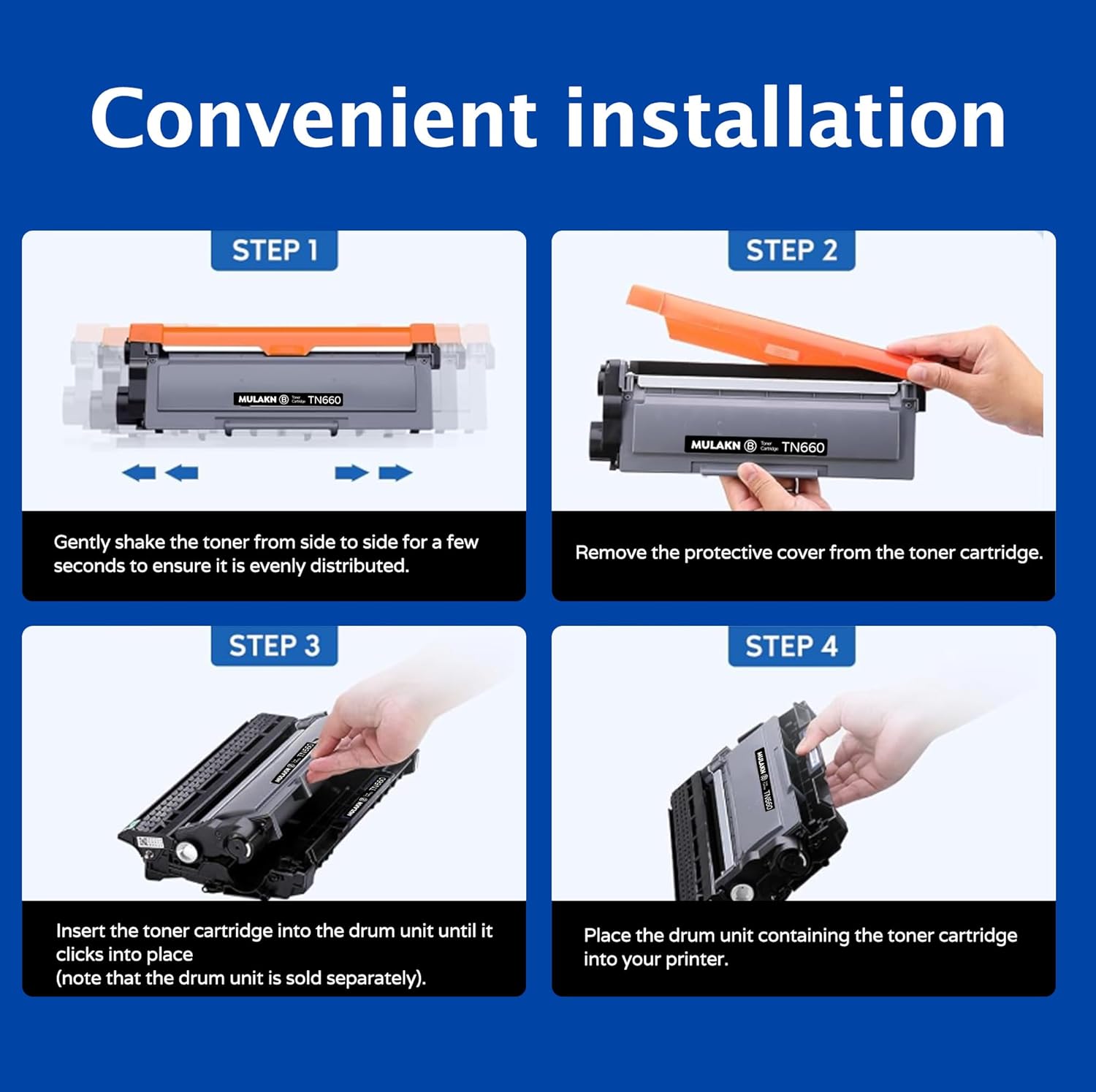 TN660 Toner Cartridge for Brother TN660 TN-660 TN 660 TN630 Compatible with HL-L2300D HL-L2380DW HL-L2320D DCP-L2540DW MFC-L2700DW MFC-L2685DW Printer - 2PK High Yield