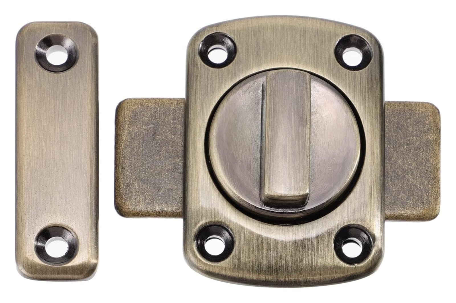 Rotate Bolt Latch Lock, Door Gate Latch Zinc Alloy Slide Bolt Barrel Multicolor(Green and Antique)