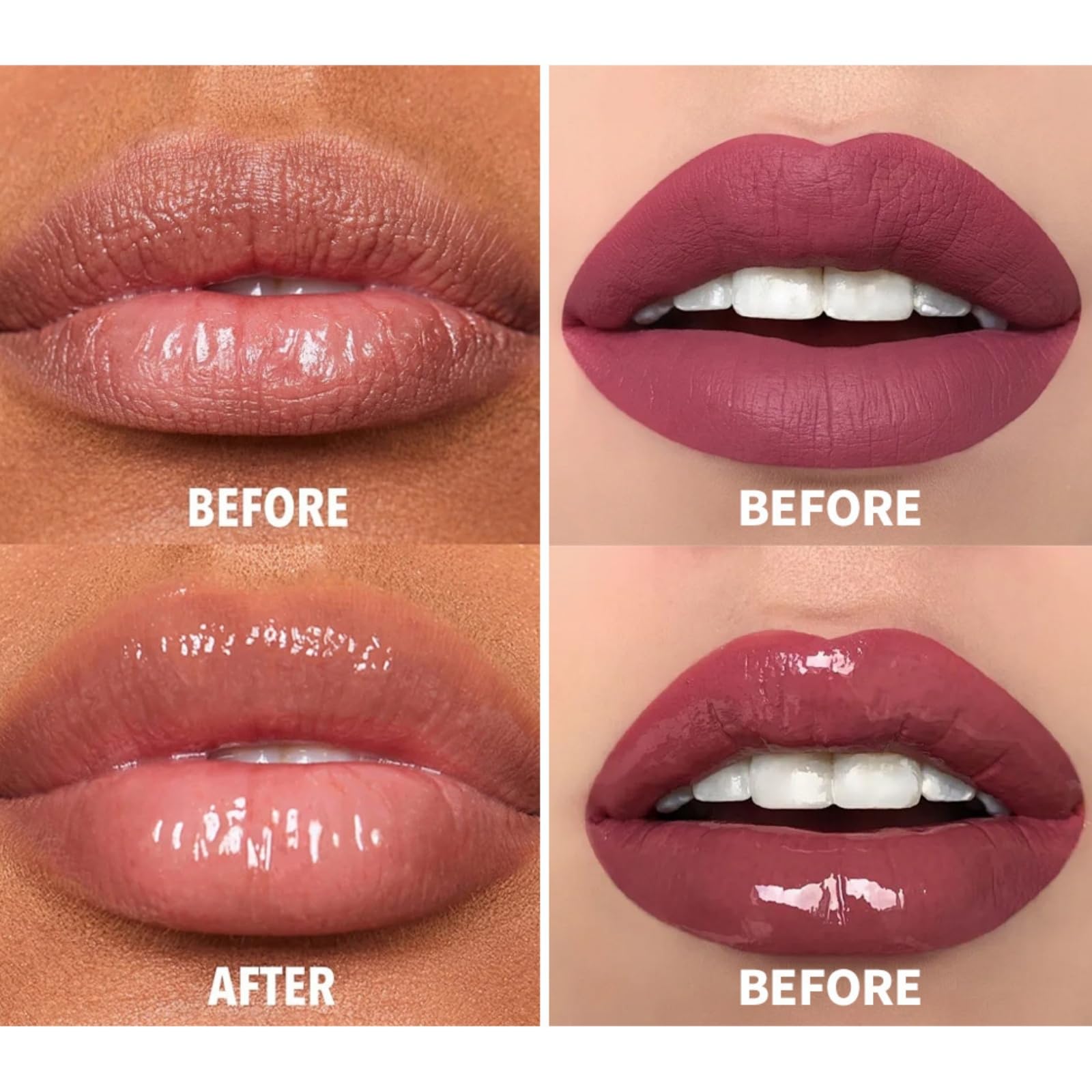 3PCS Moisturizing Lip Oil Set,Plumping Lip Oil Kit,Tinted Lip Oil Light Lip Gloss,Jelly Liquid Lipstick Lip Gloss,Long Lasting Lip Glow Balm Lip Care,Shimmer Liquid Lipsticks(Strawberry Melon Coconut) - Image 2