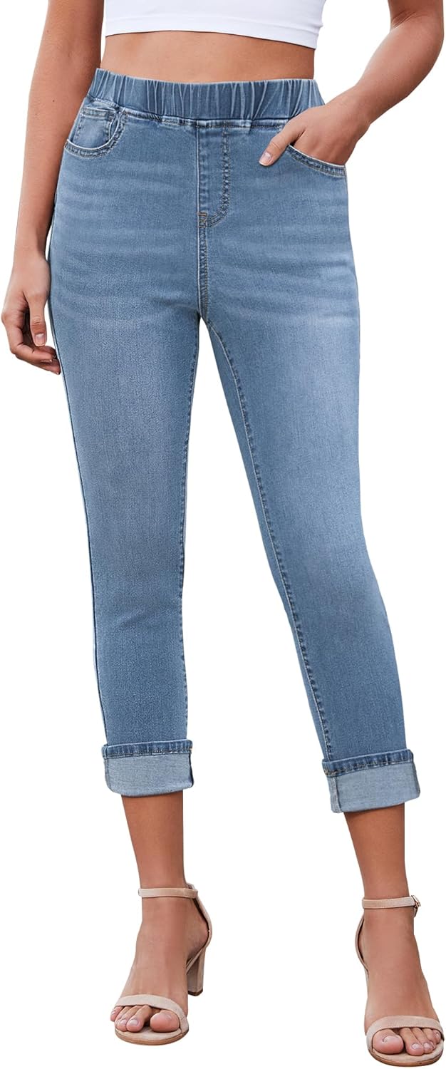 LookbookStore Women’s High Waisted Capri Jeggings LookbookStore Women’s High Waisted Capri Jeggings