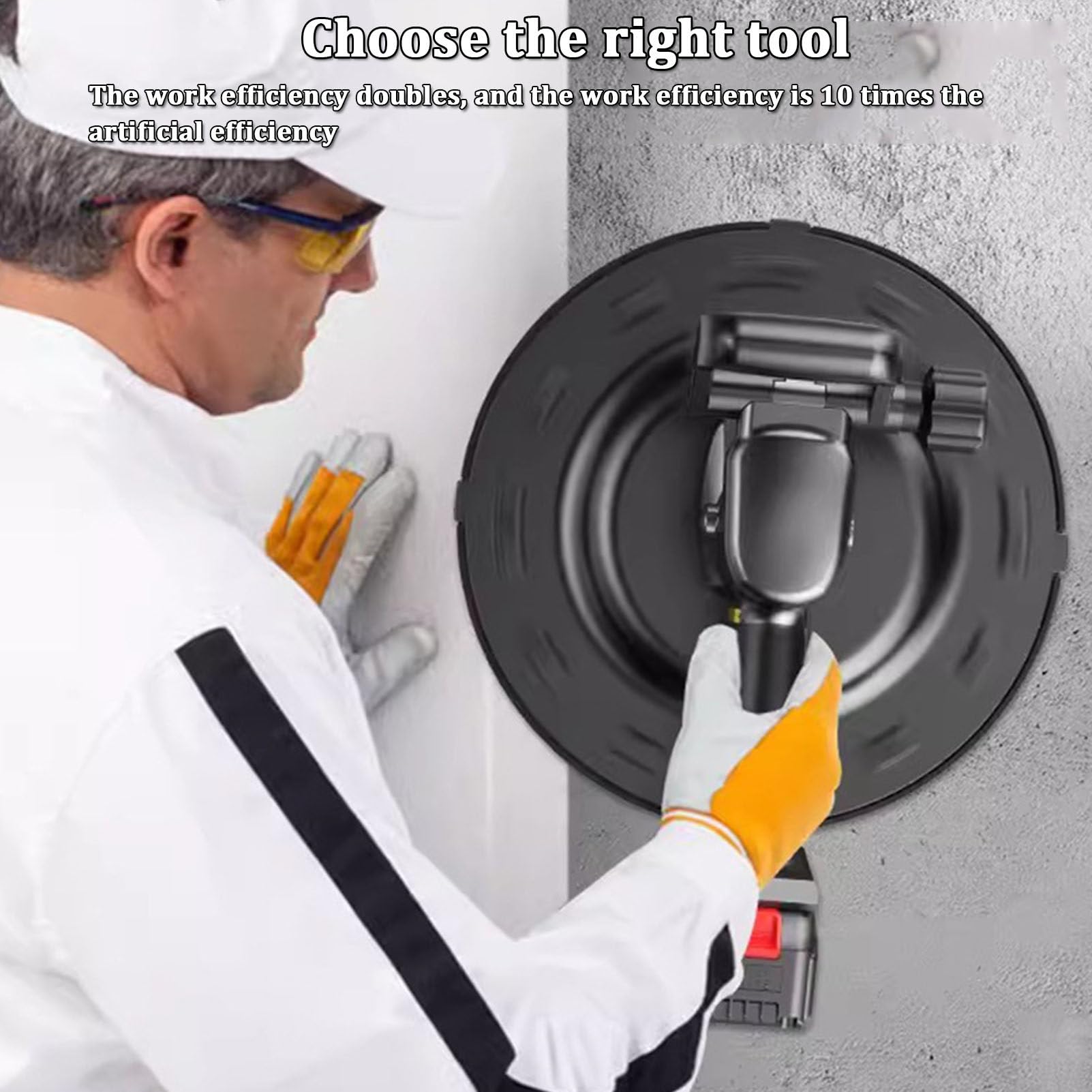 Máquina eléctrica de alisado y pulido de pared, amoladora de hormigón de mano con velocidad ajustable, yesero multifunción para masilla de cemento de mortero de yeso, mortero